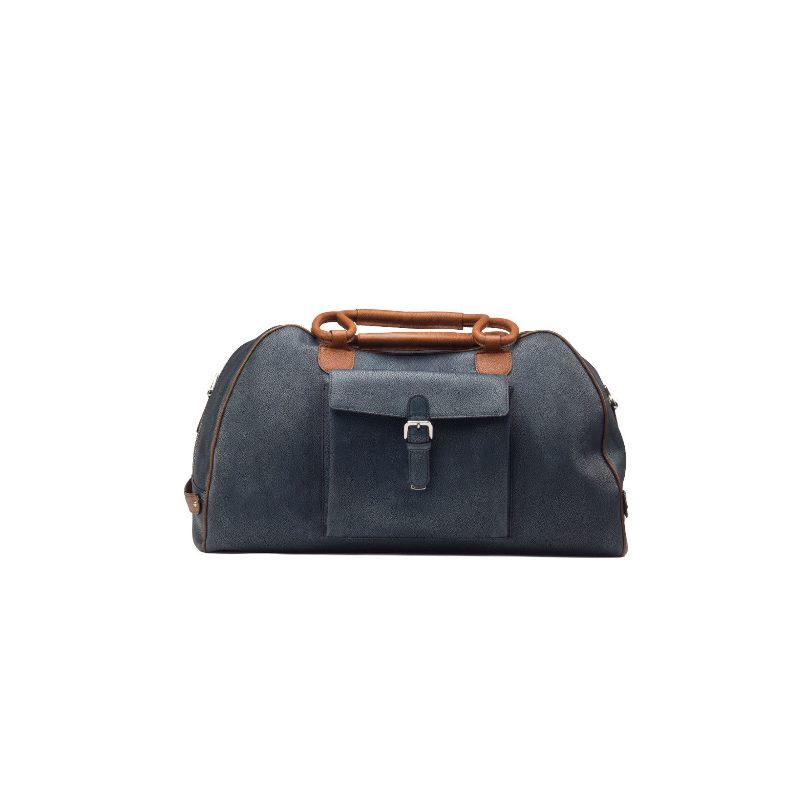 The Weekender Blue leather travel duffel
