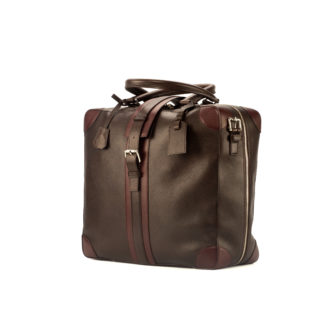 Chocolate Leather Travel Tote