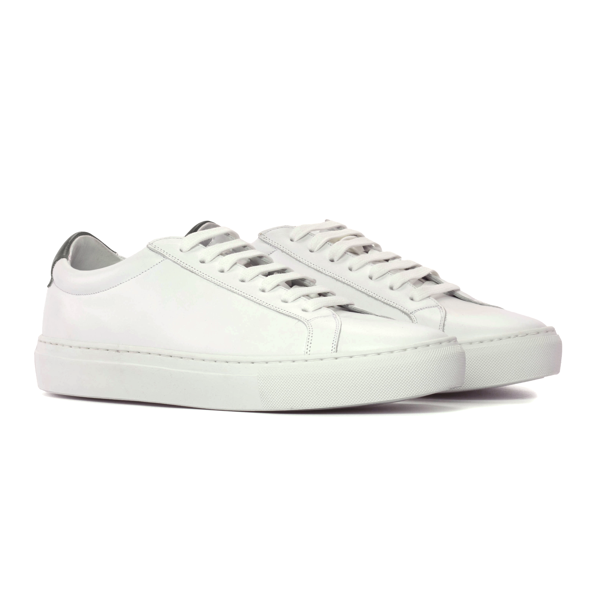 Grey Heel Tab White Sneaker
